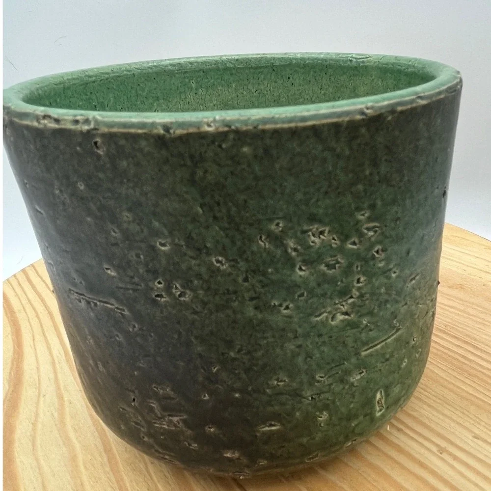 MCM Volcanic Crater Glaze Ceramic Pot Vintage 1970s Holland Art Pottery